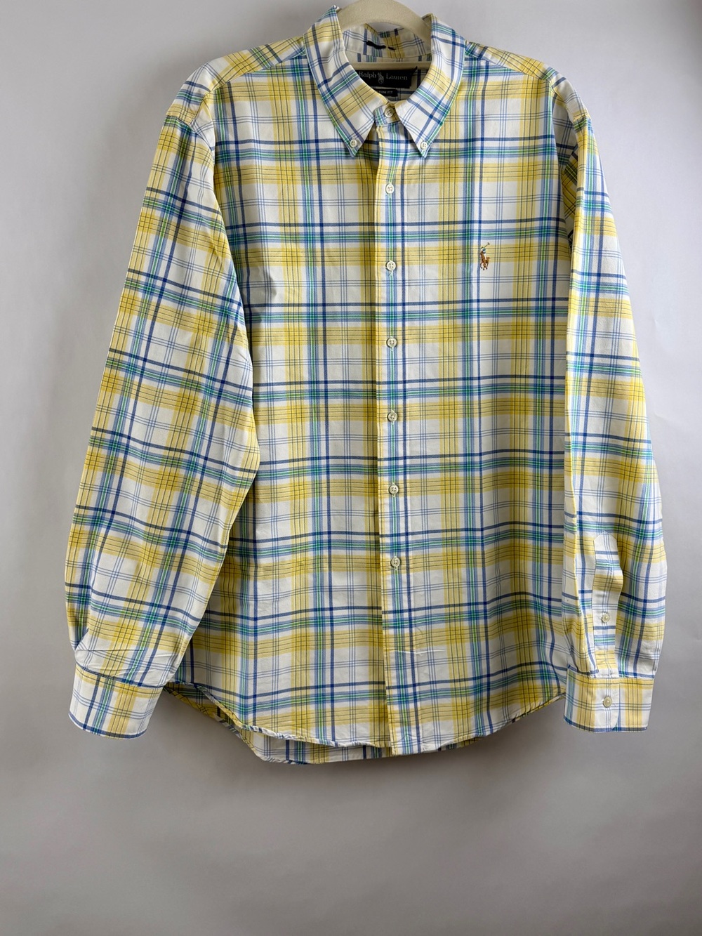 Ralph Lauren Custom Fit Plaid Button-Down Shirt XL